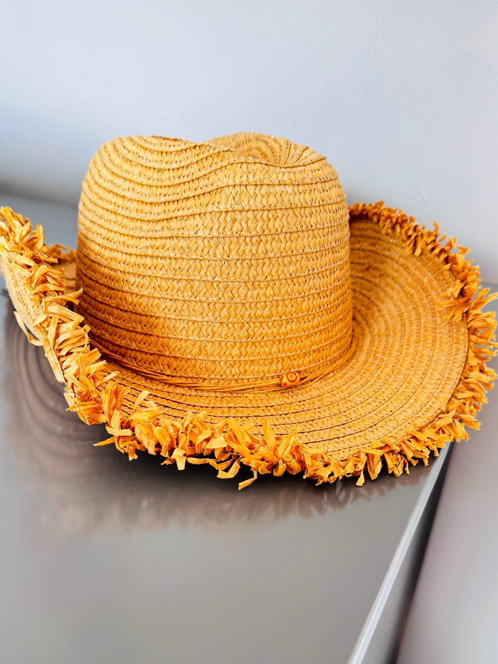 Straw Cowboy Sun Hat in Natural Tan - Picture 5 of 5